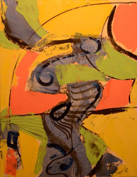 Painting by M Laucks titled Tropical Noon I part of the textures series of abstract contemporary paintings